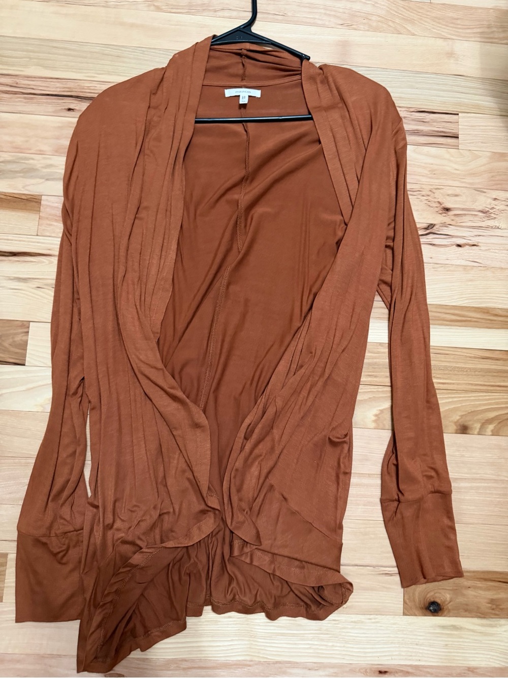 Maurices Rust/spice color Draped Open Front Cardigan